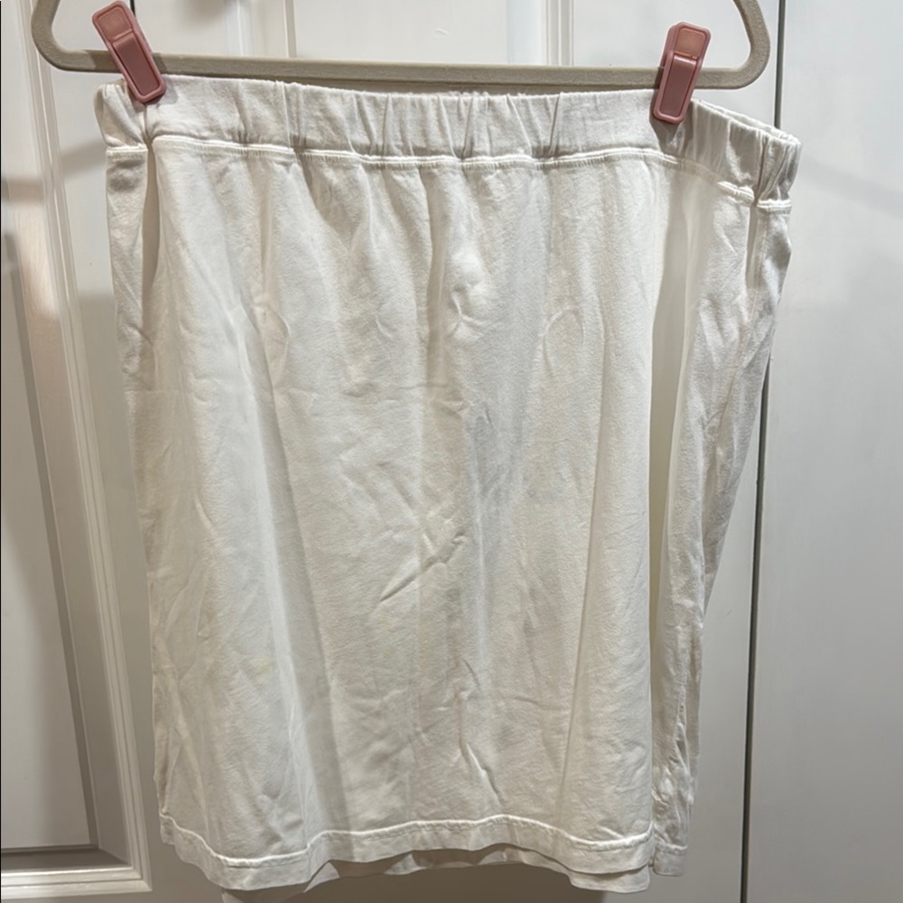 Casual 100% Cotton White Women's Skirt